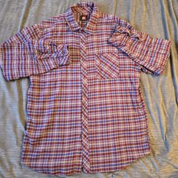Plaid Flannel Button Down Shirt XL