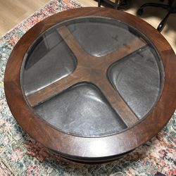 Glass Coffee Table With Stools