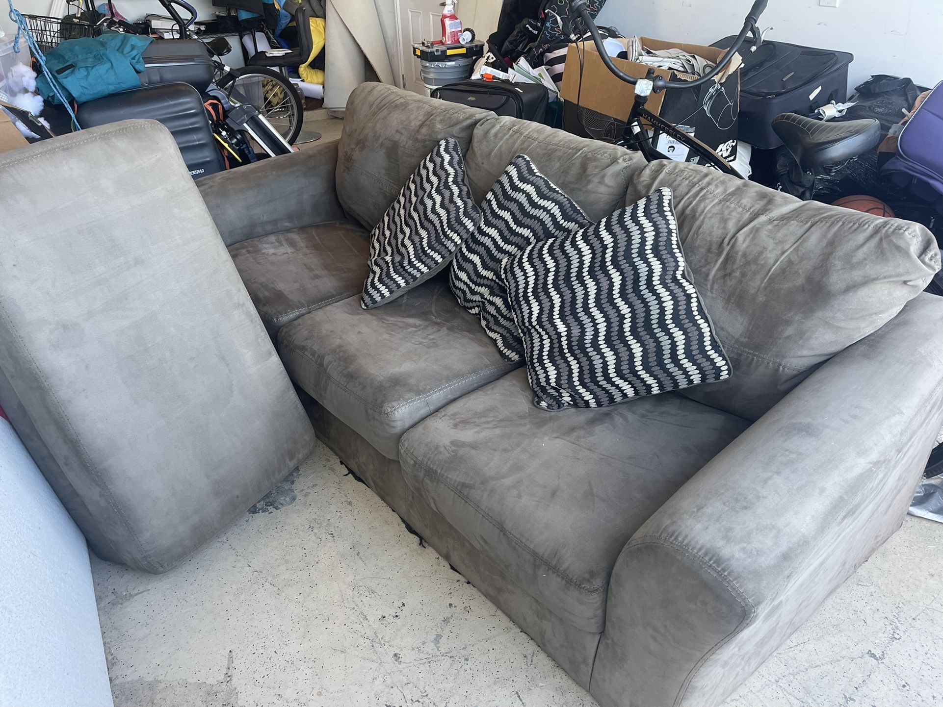 Grey Microfiber Couch