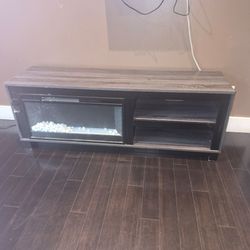 TV Stand with Electric Fireplace Insert