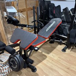 Bench Set W Weights And Extra Poles 