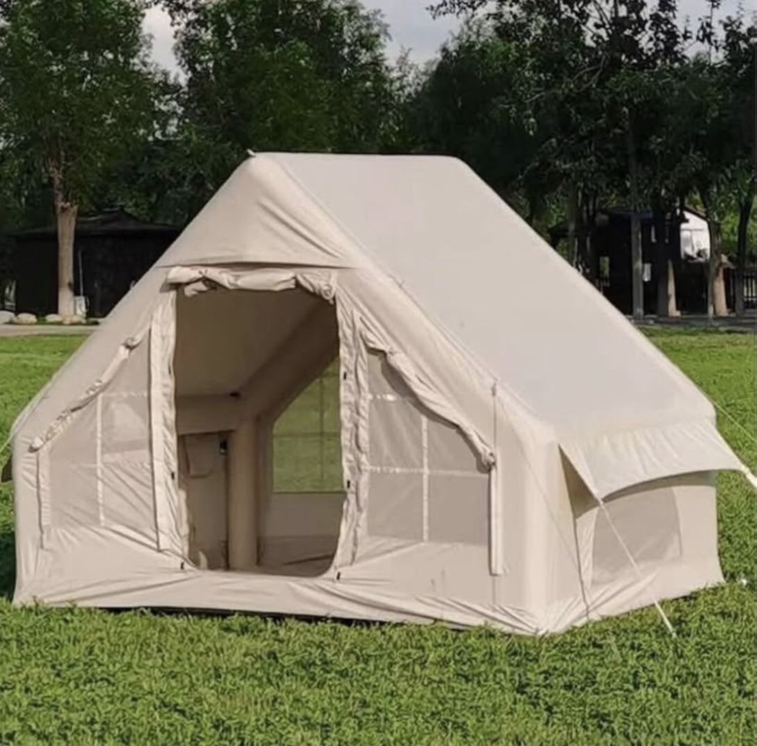 Tent Portable Outdoor Inflatable Tent 9X8FTInflatable Tent Travel Tent Free Tent Rain-Proof and Mosq