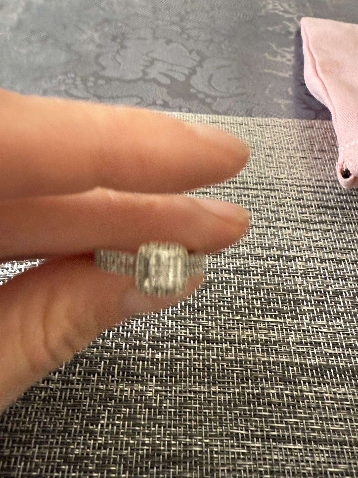 Gorgeous Princess Cut White Gold And Diamond Engagement Ring.