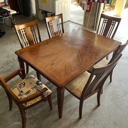 6 Person Dining Room Set With Leaf