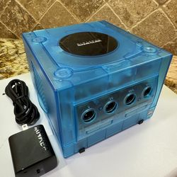 Nintendo GameCube Pluto Internal HDMI , USBC , Noctua Fan , Clear Ice Blue Shell