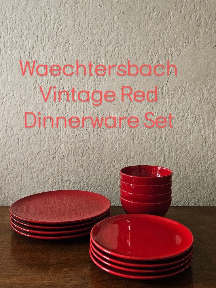 Waechtersbach Vintage Dinnerware Set Cherry Red