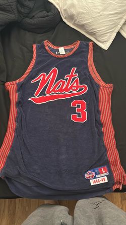 Nats #3 Hardwood Classics Allen Iverson Basketball Jersey Size L