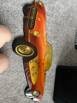 Vintage classic 50’s corvette wooden clock