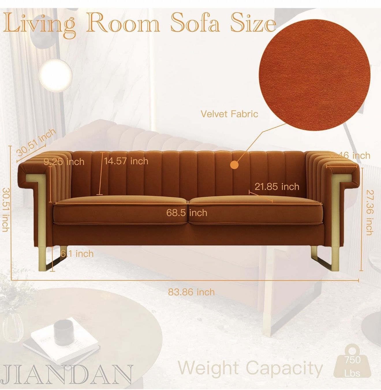 Orang And Gold Sofas