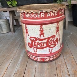 Vintage Pepsi Cola Syrup Barrel