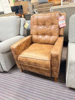 New!!! Brown Tufted push back recliner Chair