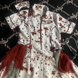 Bloody Nurse Costume/ Undead Nurse Costume