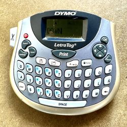 Dymo LetraTag 100T Plus, Silver Qwerty Label Maker with Black Print on White Label Tape (1/2 inch x 13 Feet) (contact info removed)