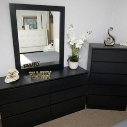 Dresser Whit Mirror And Chest - Cómoda Con Espejo Y Gavetero 