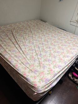 King Bed Frame and Memory Foam Mattress