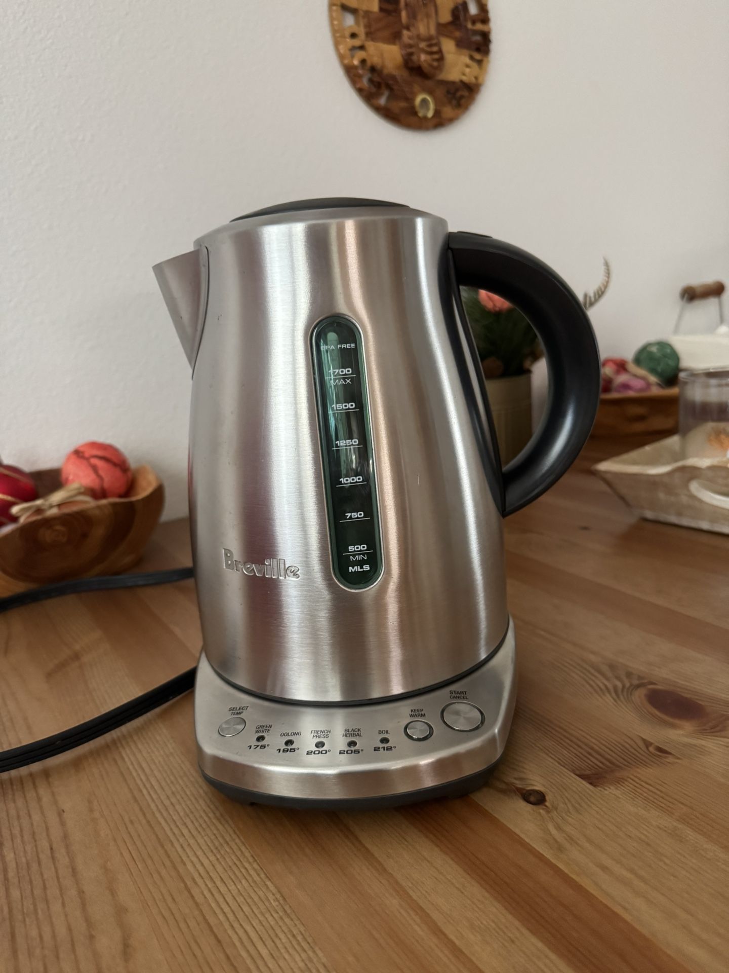 Breville BKE720BSS Temp Select Hot Water Kettle, 57 oz, Brushed Stainless Steel