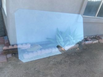 Free glass table top.