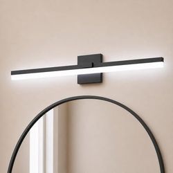 39.4 Inch Black Vanity Light, 36W 2880LM, 5500K 2880LM, IP44 black metal