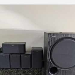SONY SA-WMSP69 SUBWOOFER with 6 speakers