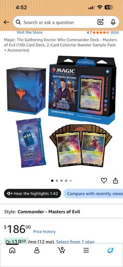 MTG Doctor Who Commander Deck Masters of Evil