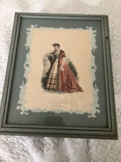 Glass frame antique storage container