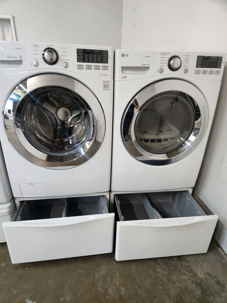 LG SET STEAM WASHER AND ELECTRIC DRYER 👌
