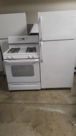 GE stove and Frigidaire refrigerator