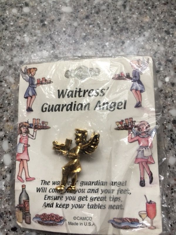 Brand New Waitress Guardian Angel Pin
