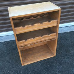 Hardwood oak wine cabinet