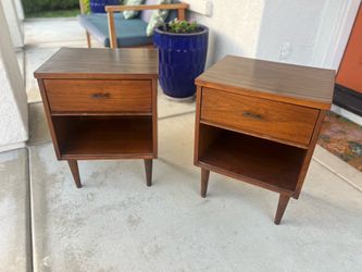 Vintage Mid-Century Modern Ward Furniture Nightstands / Side Tables (Pair)