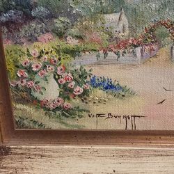 Country cottage oil painting