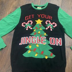 Men’s Ugly Christmas Sweater Size Large By Roebuck Jingle On #13