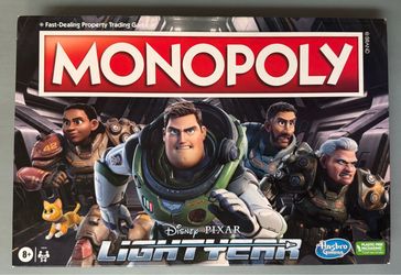 NEW Open Box Monopoly Disney Pixar Lightyear Game pieces sealed and game never used just $7