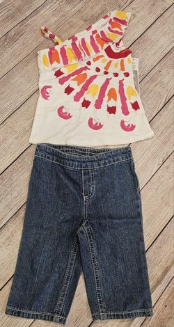 NWT Baby Girls Outfit Pants and Top Size 18 months