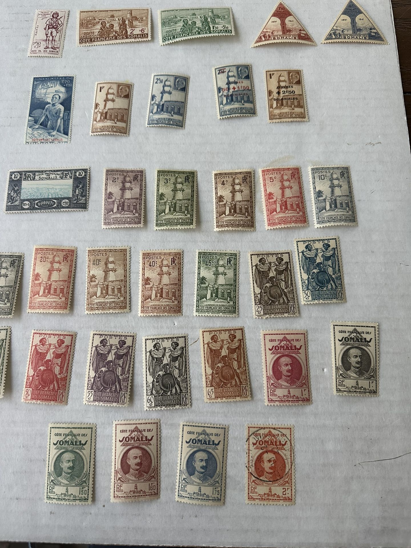 Somalia French Colony Stamp Group Of 34