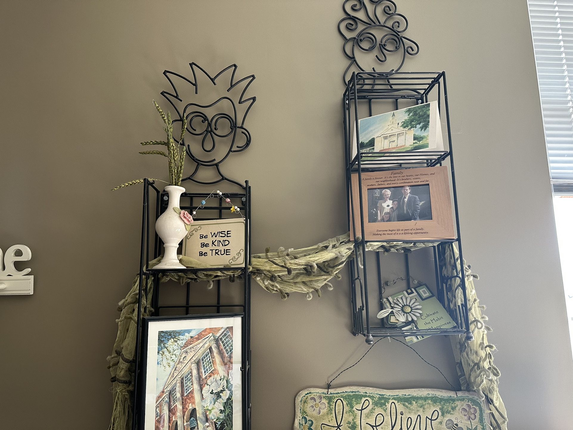 Unique Boy/Girl Decorative Iron Shelves