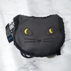 Black Cat Fur Trim Backpack