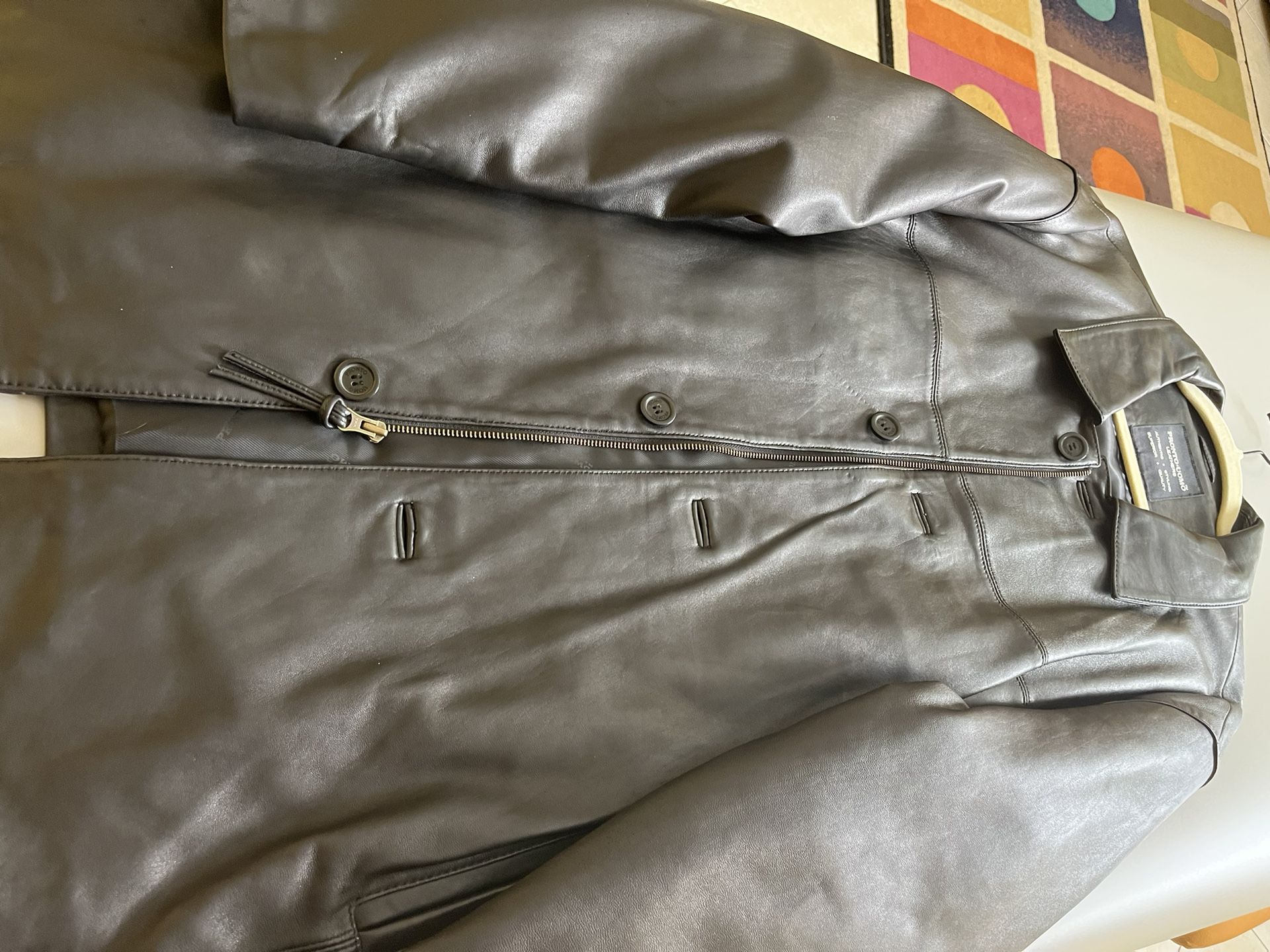 Black XXL Leather Jacket (Pronto Uomo)