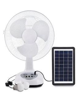 Solar Rechargeable Fan -with USB To Charge All Your Devices  