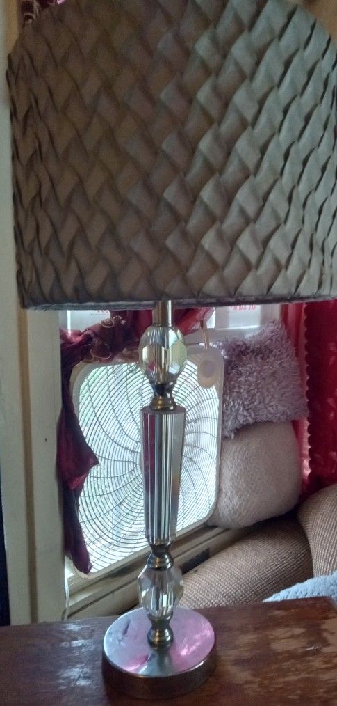 Glass Lamp Good Condition $10.00.