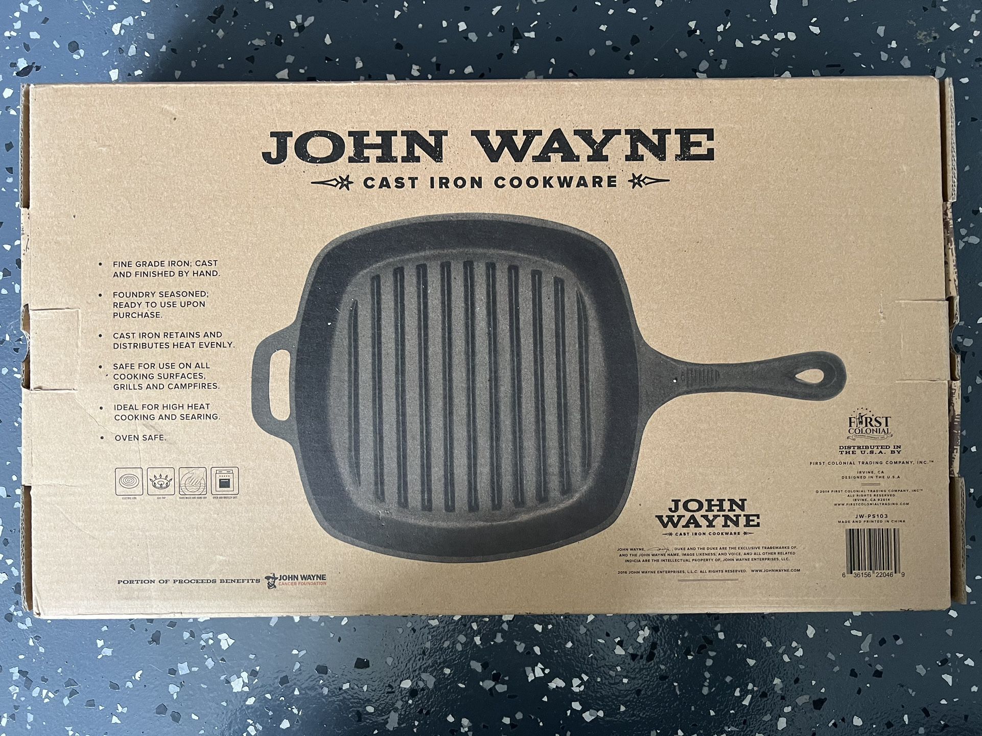 John Wayne, Kitchen, Cast Iron Shallow Grill Pan