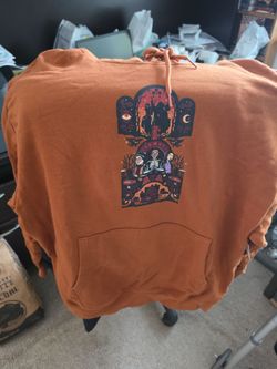 Disney Orange Halloween Graphic Pullover Hoodie