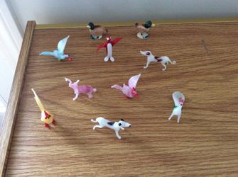Mini glass animals
