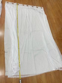4 White Sheer Grommet Top Curtain Panel