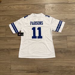 Women’s Dallas Cowboys Micah Parsons White stitiched jersey, S To L