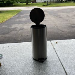 Silver Kitchen Garbage Can