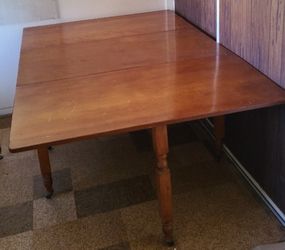 Vintage MCM Wood Drop-Leaf Dining Table