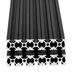 10pcs 800mm T Slot 2020 Aluminum Extrusion European Standard Anodized Linear Rail for 3D Printer Parts and CNC DIY Black(31.5inch)