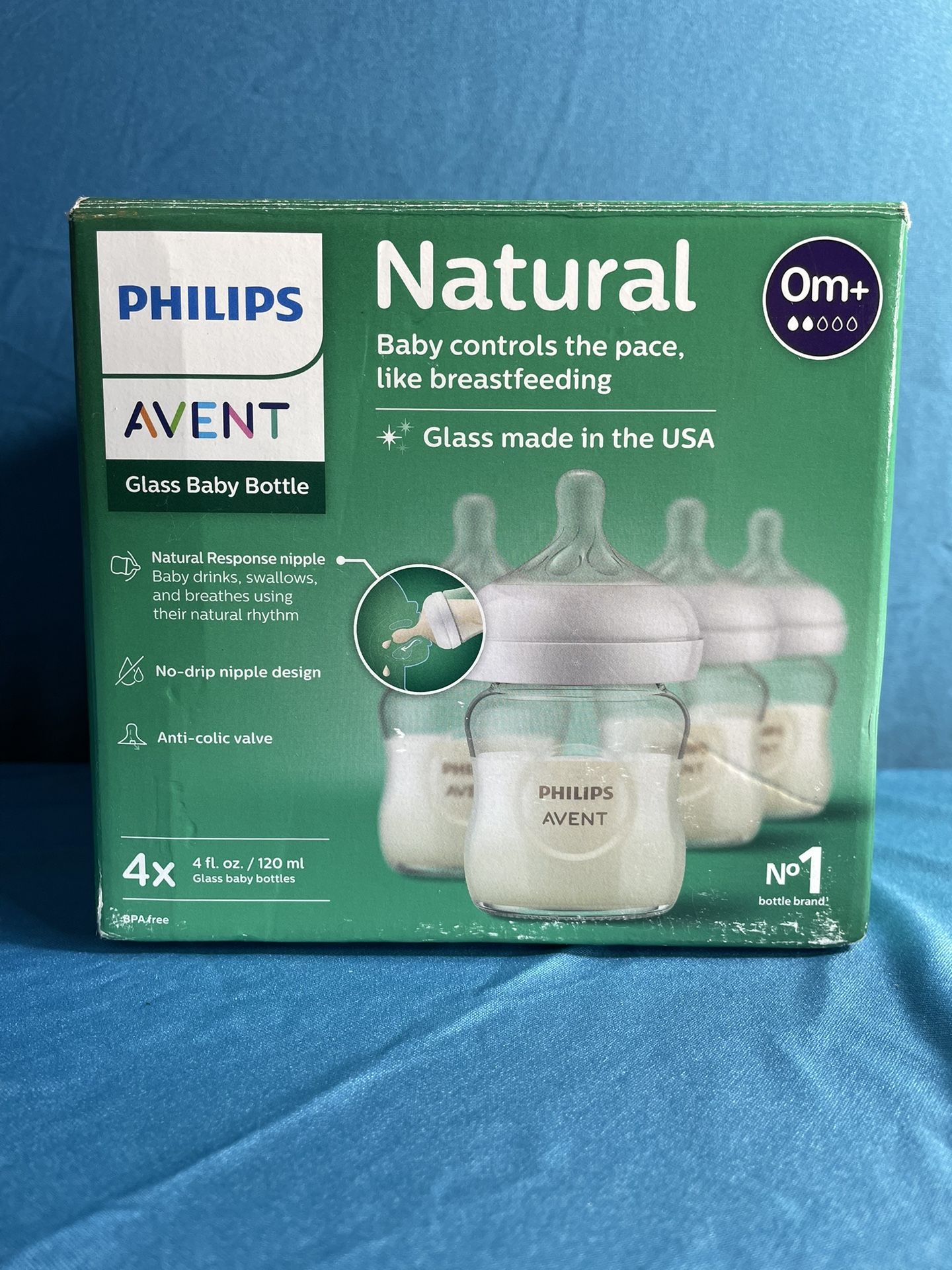 Philips Avent Glass Baby Bottles 4oz ( 4 Pack)