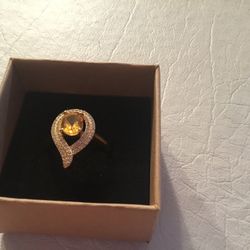    Yellow   Stone Ring  
